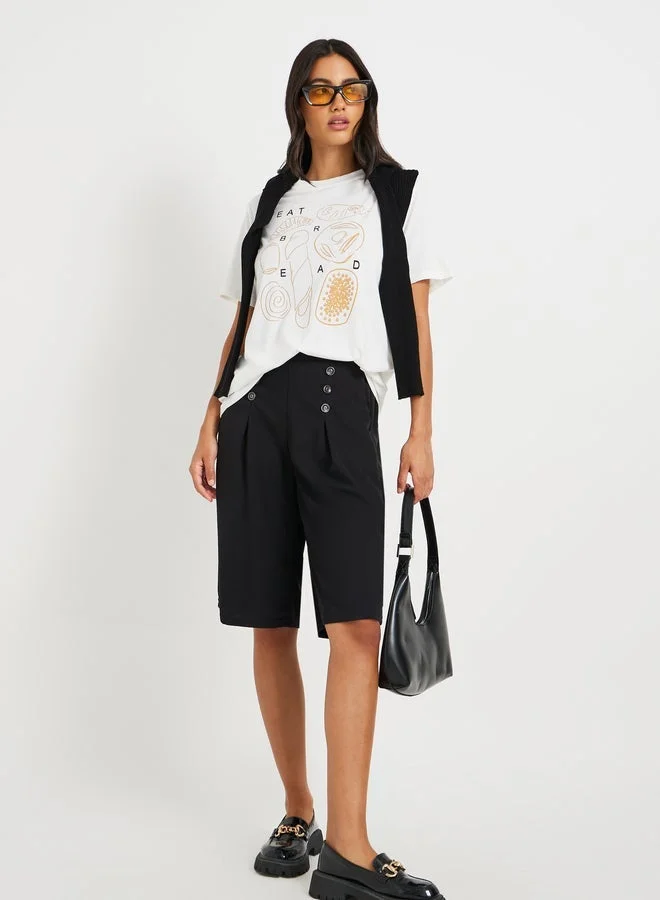 تايك تو تيشيرت مطبوع برسومات مقاس عادي